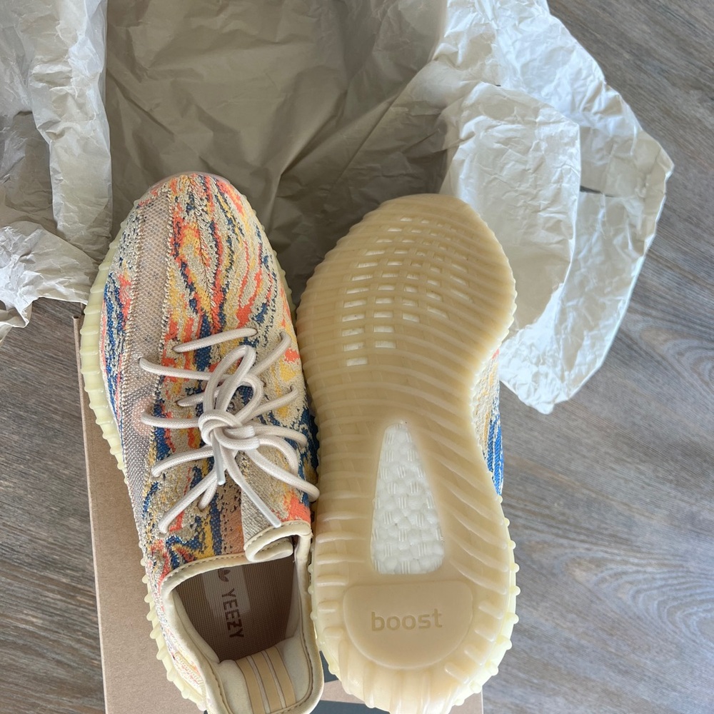 Adidas Orange and Blue Sneakers with Boost Technology